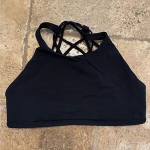 Lululemon high neck black strappy bra